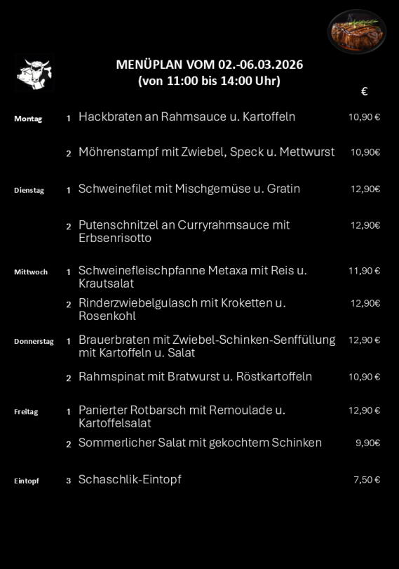 Mittagstisch Troisdorf, Speisekarte, Lieferservice, Essen auf Räder