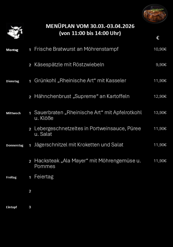 Mittagstisch Troisdorf, Speisekarte, Lieferservice, Essen auf Räder