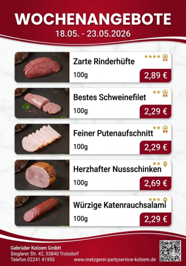 Metzgerei Kolzem Troisdorf, Sankt Augustin, Siegburg, Niederkassel, Oberlar, Partyservice, Catering, Hochzeitsfeier, Grillfest