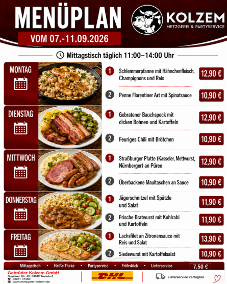 Mittagstisch Troisdorf, Speisekarte, Lieferservice, Essen auf Räder