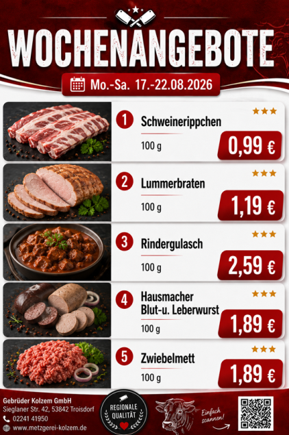 Fleischwaren, Wurst, Metzger, Metzgerei Troisdorf, Mittagstisch Troisdorf, Speisekarte, Lieferservice, Essen auf Räder