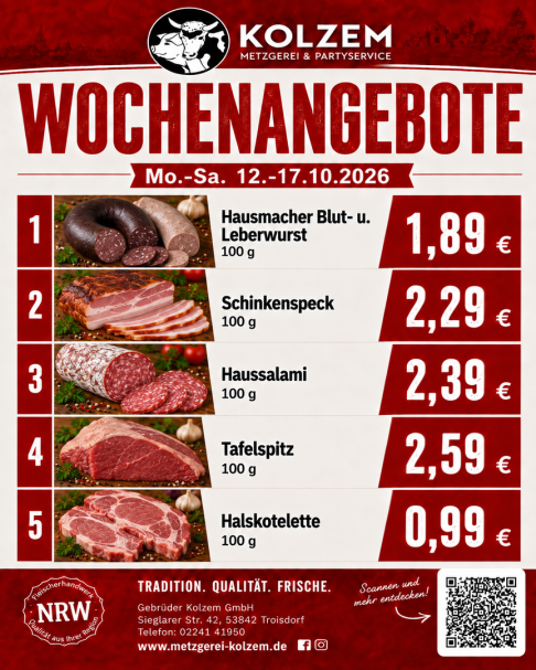 Fleischwaren, Wurst, Metzger, Metzgerei Troisdorf, Mittagstisch Troisdorf, Speisekarte, Lieferservice, Essen auf Räder